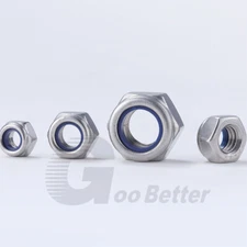 Thin Pitch Hex Nylon Insert Locking Nuts Fine Thread Hex Nut A2 Stainless Steel