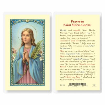 St Maria Goretti with Prayer to Saint Maria Goretti - Laminated Holy Card 486