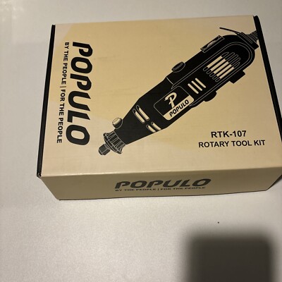 Populo High Performance Rotary Tool Kit with 107 Accessories RTK-107 NEW!