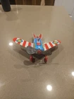 1950s Ohio Art Coast Guard Friction Airplane Plane  wind-up  tin toy