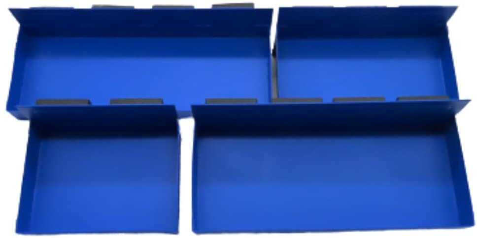 4 Piece Workshop Van Magnetic Tool Cabinets Parts Storage Tray Set Tools