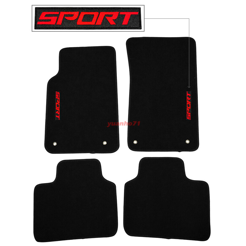 For 0809 Pontiac G8 Sedan Floor Mats Black Front Rear 4PCS Carpet w