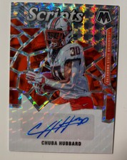2021 Panini Mosaic Draft Picks Scripts Chuba Hubbard RC Rookie Card Autograph