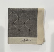 Handkerchief Art Vintage Brown Cross Plain Men  s Pocket Square Cotton 18"