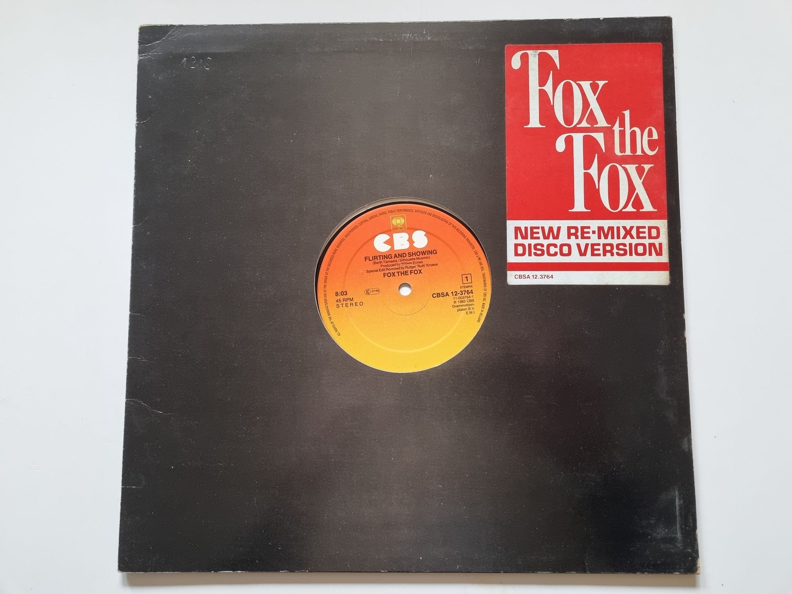 Fox The Fox - Flirting And Showing (New Re-Mixed Disco Version) 12'' Vinyl Maxi