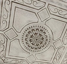 Azulejos de techo decorativos espuma de poliestireno 20x20 R30 blanco satinado lavado marrón