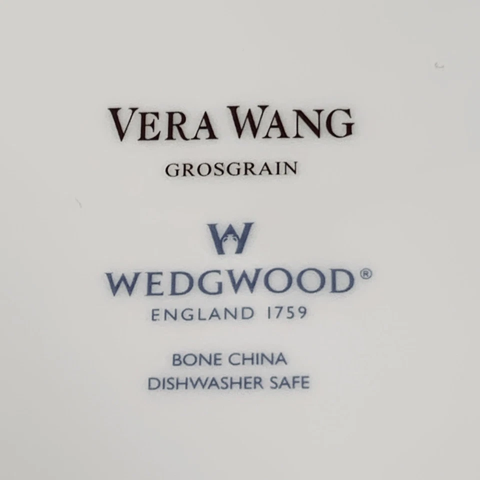 Plato de sopa Vera Wang grosgrain Wedgwood con borde moderno VWGSGN 23 cm/9 pulgadas Foto 3 de 4