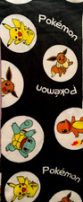 Pokemon Scrap 14"x 36 , Lux Fleece Fabric, Charmander, Pikachu, Squirtle, Evie