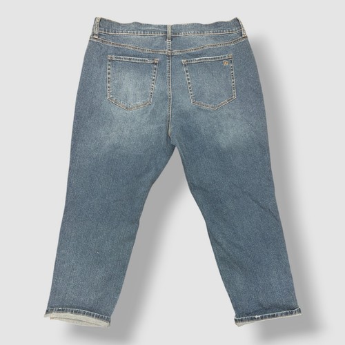 Jessica Simpson Womens Blue Mika Bestie Destroyed Boyfriend Jeans Plus Size 20W - Picture 2 of 2