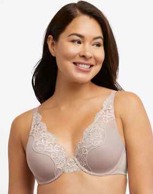 NWT! BALI Women's Sz 38D One Smooth U Comfort Stretch Lace Underwire Bra DF0084