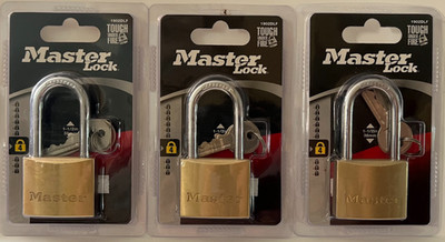 Master Padlock level 4 Resistance 1902DLF lock 1-1/2 38mm tough Under fire lot