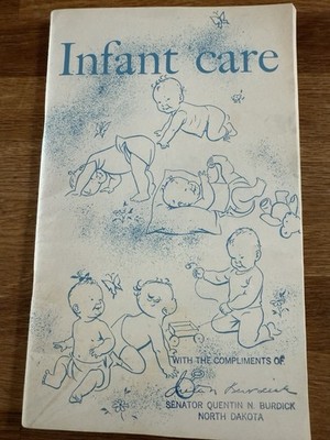 1955 Infant Care Vtg Baby 106pg Booklet US Department of Health Ed Welfare B17