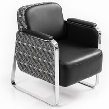 Multi Use Salon Styling Reception Chair Hair Coloring Perming Waiting Seat Black