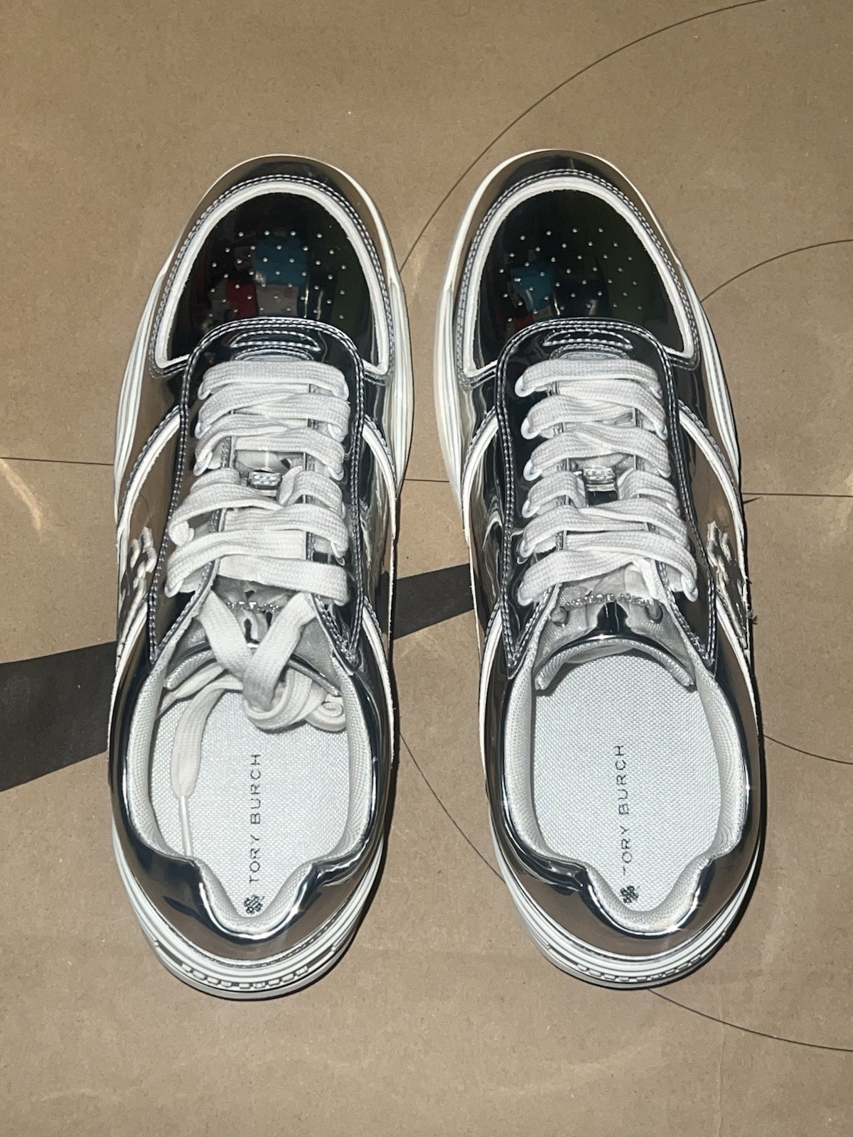 TORY BURCH ARGENTO/OYSTER MUSHROOM 152960-020 SIZE 6.5,8 thumbnail 13