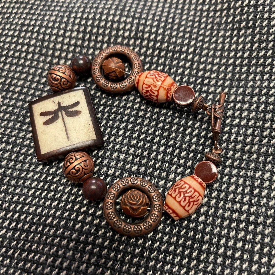 Brazalete y brazalete trenzado con cuentas de madera de 14 piezas para hombre y mujer Foto 4 de 4