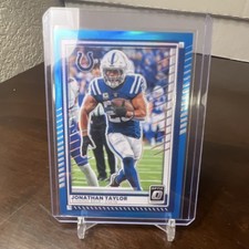 Panini 2025 Donruss Optic Jonathan Taylor #49 Neon Blue Prizm /399 Colts