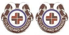 330th Medical Brigade Distinctive Unit Insignia - Pair - TO LEAD AND MANAGE