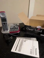 Panasonic KX-TGM450S Amplified Cordless Phone & Digital Answering Machine Silver