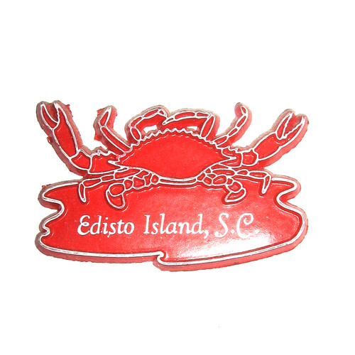 Edisto Island South Carolina Souvenir Refrigerator Magnet Red Crab