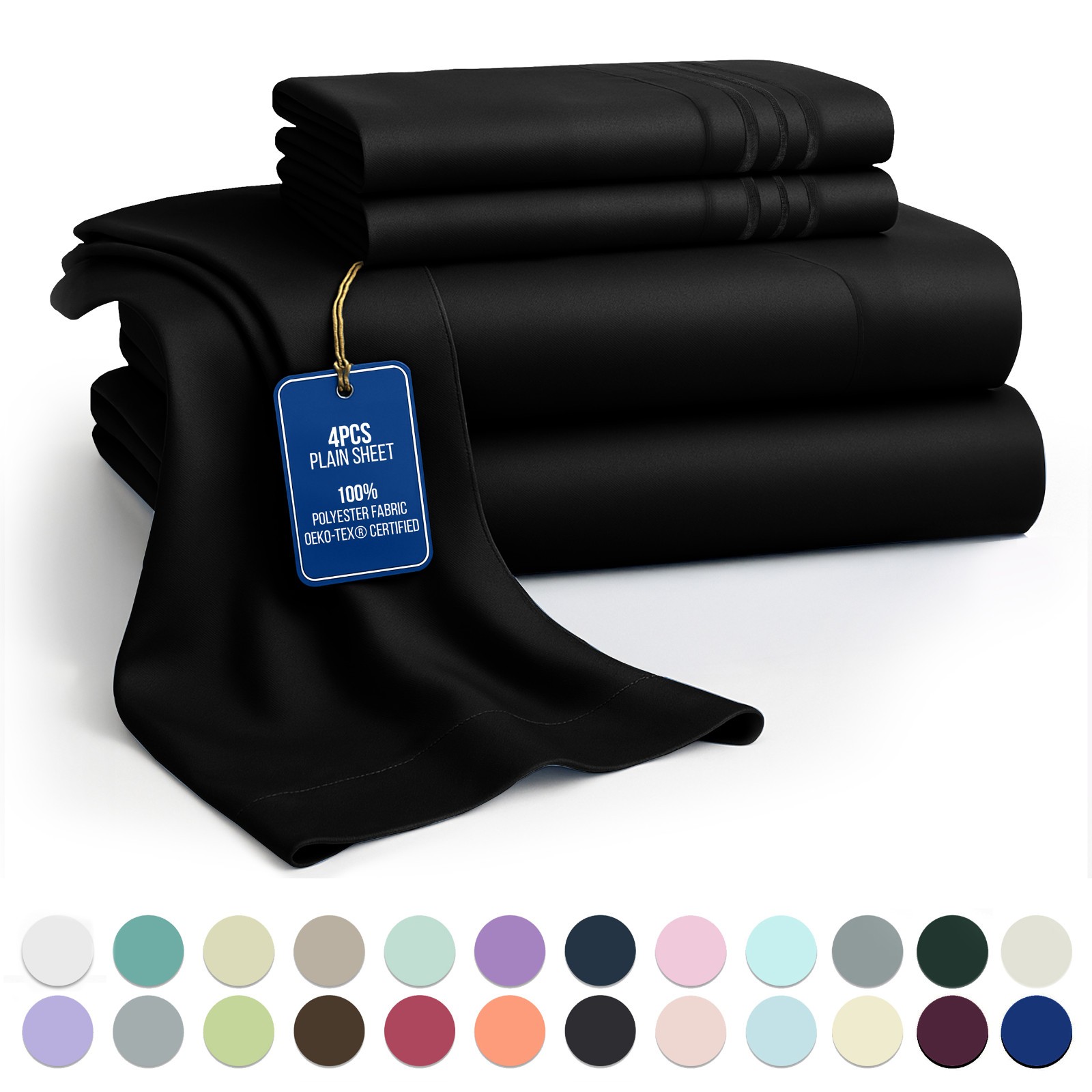 4 Piece Bed sheet set Microfiber Hotel Luxury Ultra Soft Dee