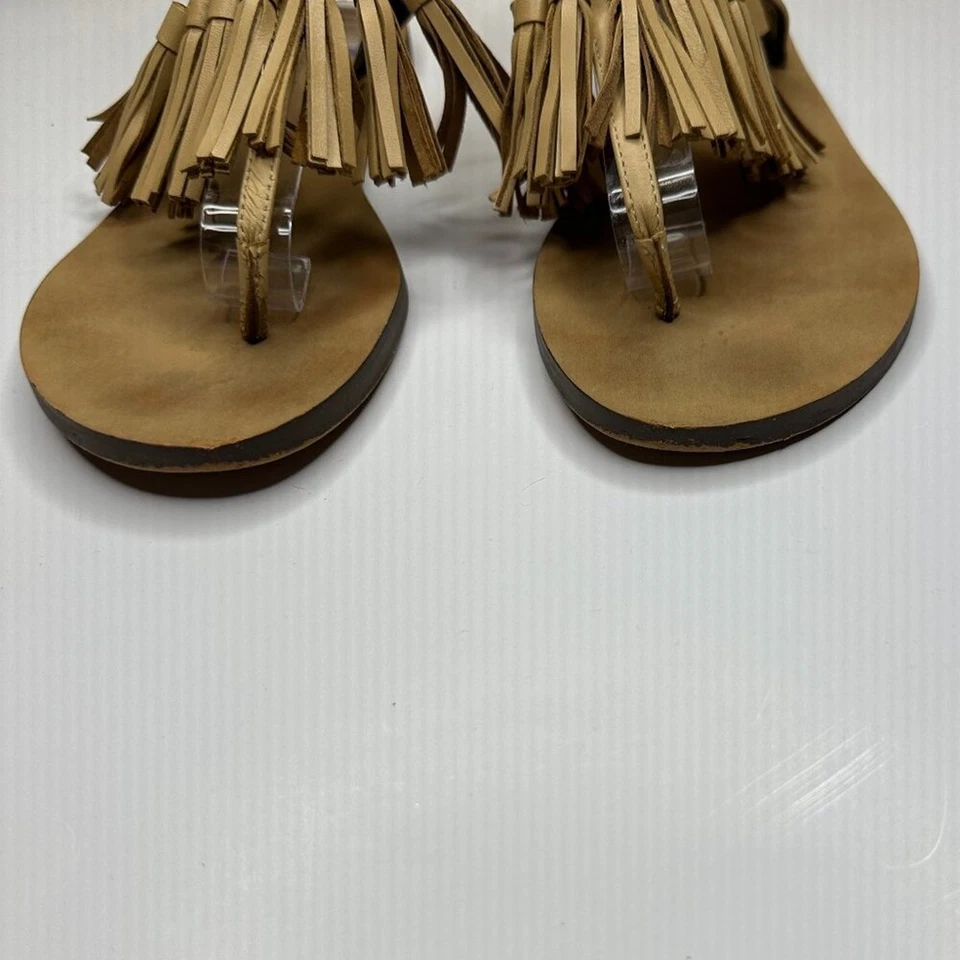 Rebecca Minkoff Erin Nude Leather Tassel Sandal in Nude - Size 6 1/2 - Image 3 of 4