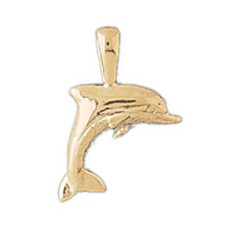 Dolphin Charm Pendant 14k Gold