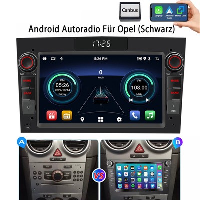 Für Opel Corsa C/D Zafira B Astra H Android14 Apple Carplay Autoradio GPS NAVI