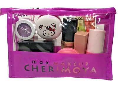 Clear Plastic Travel Size Fuchsia Make up Bag 1pc
