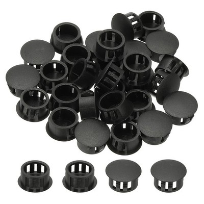 Plastic Hole Plugs, 99 Pcs 3/5''(16mm) Round Plastic Hole Caps, Black