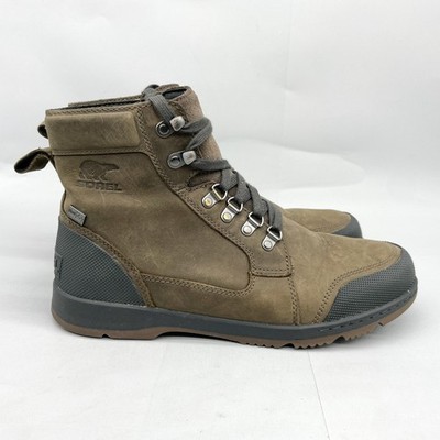 Sorel-Ankeny Boot Men 10 Brown Outdoor Winter WP Hiker Sorel Mens 10 Ankeny WP Hiking Boots Brown Leather Rugged  main image 3