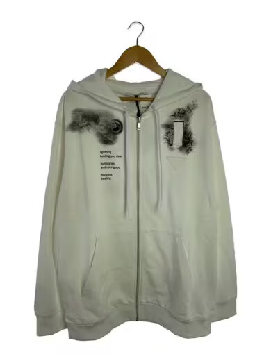PRADA/hoodie/M/cotton/white/UJL40A S222 116J/Prada