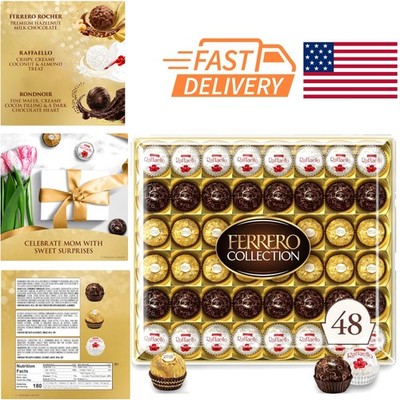 Collection  Assorted Chocolate Gift Box 48 Count Hazelnut Coconut Treats