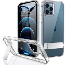 JETech Case for iPhone 12 Pro Max 6.7-Inch with Stand, 3-Way Metal Kickstand
