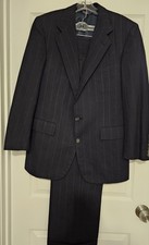 Polo by Ralph Lauren Wool Pinstripe Suit USA Union Made See Measurements-No Tag