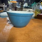 Vintage Pyrex #401 Primary Blue Nesting Mixing Bowl Glass Oven Ware