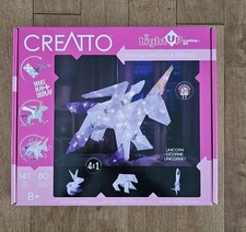 NIB Creatto Sparkle Unicorn & Friends 4 in 1 3D LED Light Up Crafting Kit Toy!