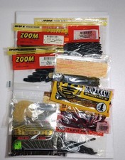 Old worms fishing bait sets, used/new, Shimano Scorpion waist bag included