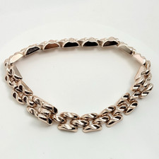 Vintage Halskette Swiss Made rosegoldfarben Glieder Choker Kette signiert 1950'