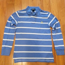NWT Polo Ralph Lauren Boys School Long Sleeve Mesh Shirt Preppy Cotton M 10-12