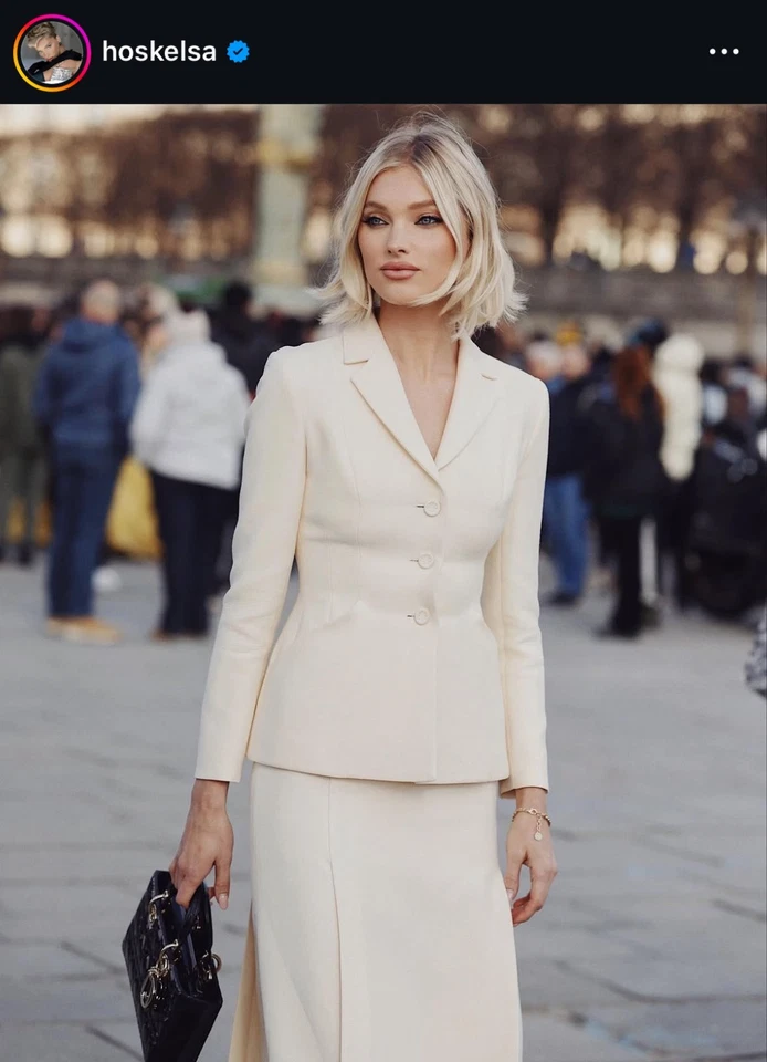 Dior 30 Montaigne Bar Jacket Off-White Ecru Plumetis Tulle Skirt Set FR38 - Image 4 of 4