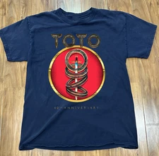 NEW Toto Band 40th Anniversary Navy T Shirt All Size S-5XL AQ365