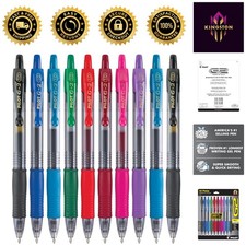 G2 Retractable Gel Ink Pens - Assorted 10-Pack, Bold 1.0mm Ideal for School