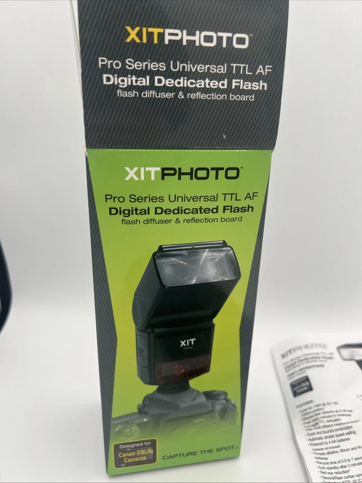 XIT Photo Pro Series Universal TTL AF Digital Dedicated Flash TESTED - Image 4 of 4
