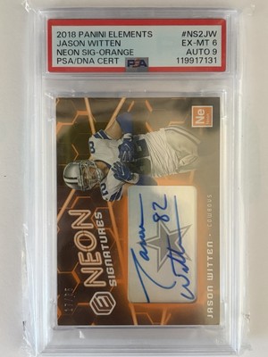 2018 Panini Elements - Neon Signatures Tier 2 Jason Witten #NS2-JW Orange /35