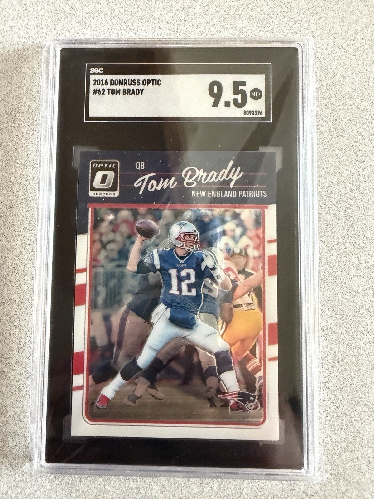 2016 Donruss Optic Football Tom Brady SGC 9.5 # 62