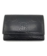 Authentic GUCCI Embossed Jumbo Key Case Black Men 625565 4218