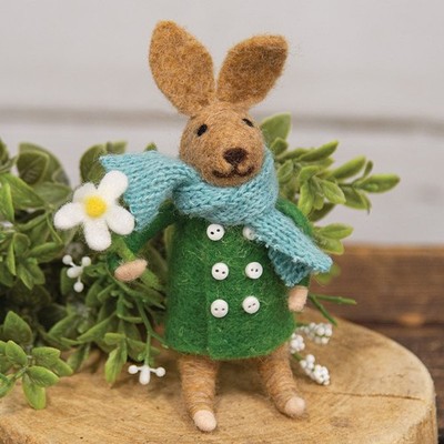 Easter Darling Daisy Bunny Felt Critter Spring Gift Home Decor Ornament Holiday