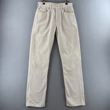 Vintage Levis Pants Mens 31x34 (Fits 29x33) Beige 505 Corduroy Made in USA