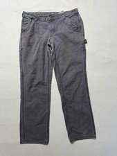 CARHARTT Carpenter Pants Women 10 32X29 Original Fit Canvas Gray Regular