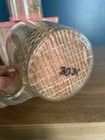 MCM SALMON/PINK TIKI  5 Raffia Insulated Mug Woven Burlap Cup Rattan Wicker — photo 4